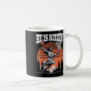 Er ist Rizzin lustigen Jesus Basketball Ostern Chr Kaffeetasse
