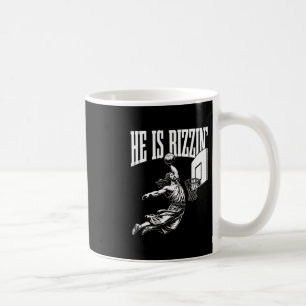 Er ist rizzin lustiger Jesus Sketll Meme Ostern Ch Kaffeetasse