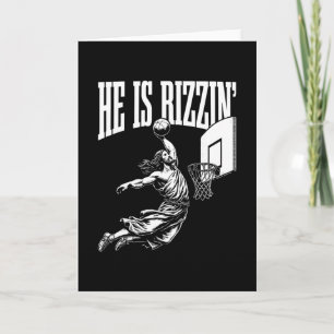 Er ist Rizzin lustiger Oster-Rizz-Meme-Sketll Karte