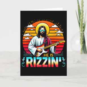 Er ist Rizzin Ostern Christlich Jesus Lustig Jesus Karte