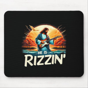 Er ist Rizzin Ostern Christlicher Jesus Vintage Je Mousepad