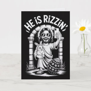 Er ist Rizzin' Ostern Grußkarte Gen Z Christliches Karte