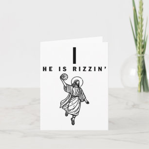 Er ist Rizzin Ostern Jesus Basketball Christlich R Karte