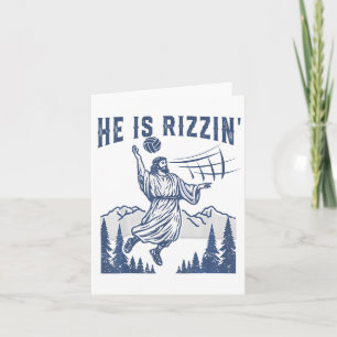 Er ist Rizzin Volleyball Jesus glücklichen Ostern Karte