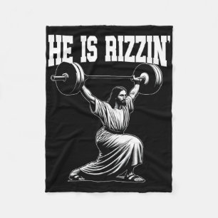Er ist Rizzins Jesus Weightheber Schnaps sauber un Fleecedecke