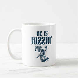 Er ist Rizzins lustiger Jesus Basketball Meme Kaffeetasse