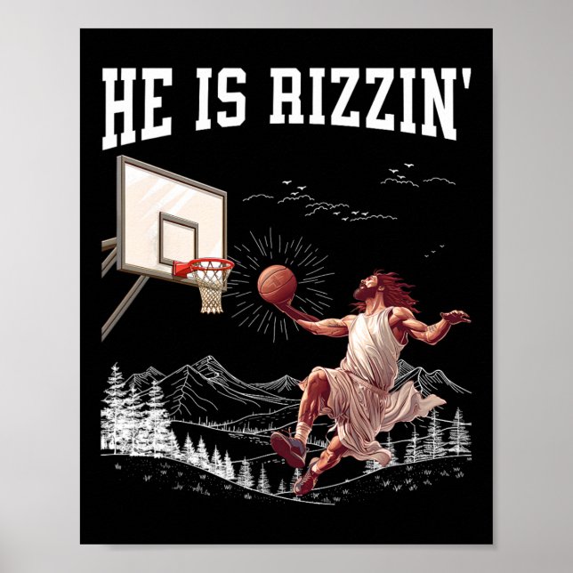 Er ist Rizzins Osterfeier Jesus Christlichen Glaub Poster (Vorne)