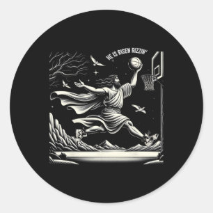 Er ist Rizzinser Osterfeier Jesus Christlicher Gla Runder Aufkleber