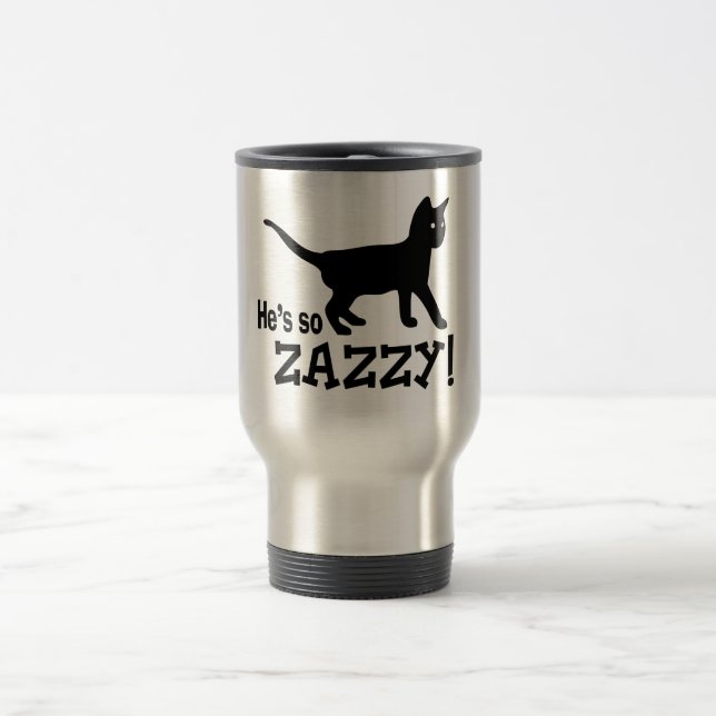 Er ist so Zazzy - Cat Lover Reisebecher (Mittel)
