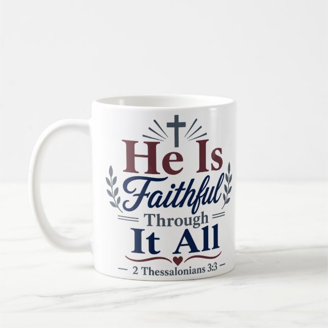 Er ist treu durch alle Hingabe-Quote Kaffeetasse (Links)