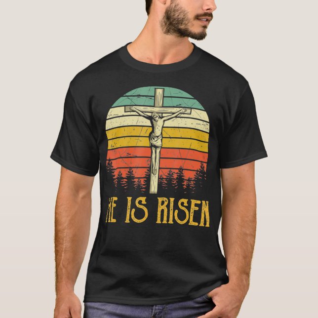 Er ist Tshirt Osterfeier Jesus Mens Frauen Kinder  (Vorderseite)