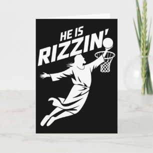 Er ist urkomisch Jesus Bysketbyll Meme Retro Oster Karte