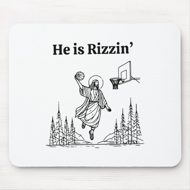 Er ist urkomisch Sketll Retro Christlich Religiös Mousepad (Vorne)