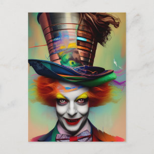 Er ist verrückte Postkarte