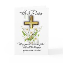 Er ist verschwiegen, Ostergrußkarte.