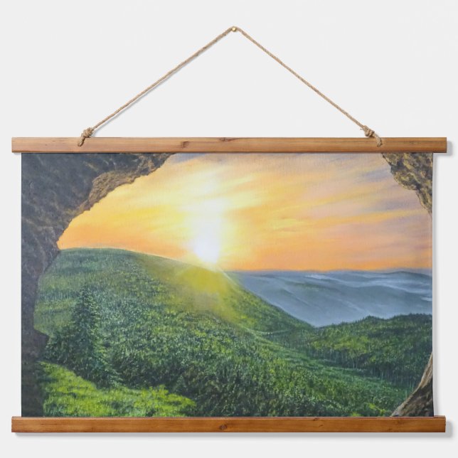Er ist verschwiegen! wandteppich mit holzrahmen (Vorne)