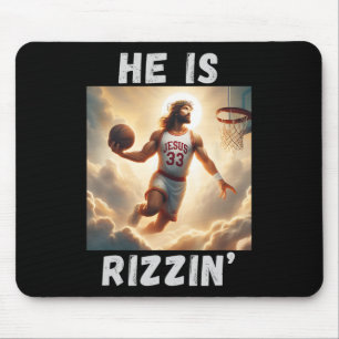 Er ist witzig, lustig Jesus spielt Basketball Mousepad