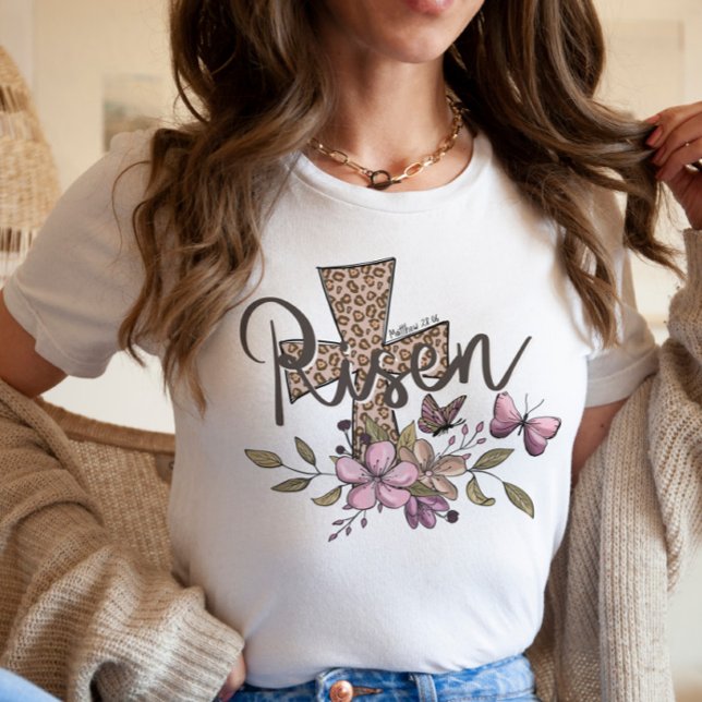 Er ist Zitat zum Christlichen Crossleopard-Zitat z T-Shirt (Von Creator hochgeladen)