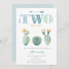 Er ist ZWEI wilde Party zum zweiten Geburtstag Einladung