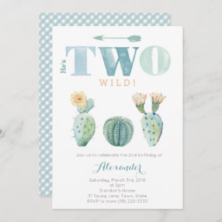 Er ist ZWEI wilde Party zum zweiten Geburtstag Einladung