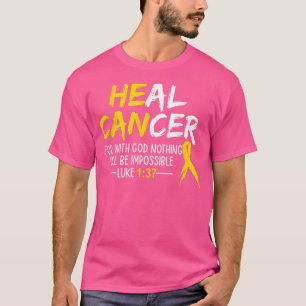Er kann das Krebs-Shirt Kinderkrebs-Bewusstsein he T-Shirt