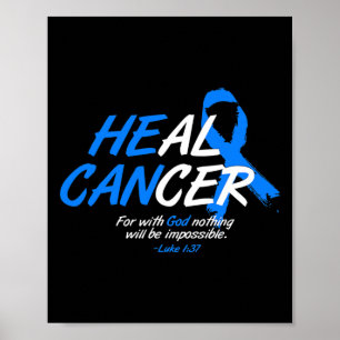 Er kann Krebs Alopezie Awareness Month Geschenk B Poster