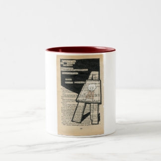 Er kletterte die Treppe… die Keks-Fass-Tasse Zweifarbige Tasse