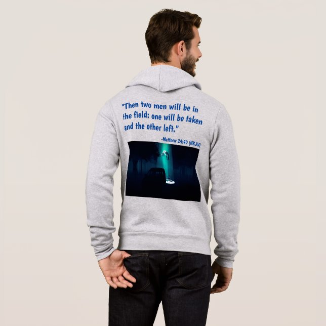 Er kommt Herrengrau Zipper Hoodie (Schwarz voll)