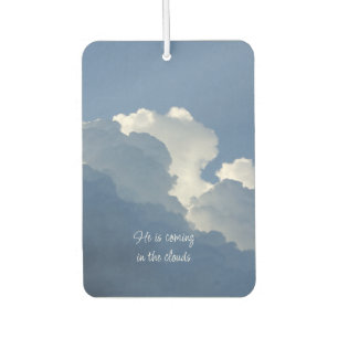 Er kommt in den Wolken Christliches Zitat Autolufterfrischer