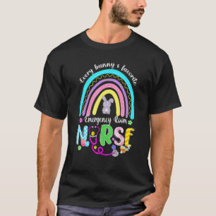 Er Krankenpfleger Frohe Ostern Regenbogen Hase T-Shirt