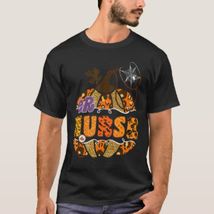 Er Krankenpfleger Stethoskop Halloween Kürbis Leop T-Shirt
