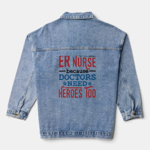 ER Krankenschwester, weil Ärzte auch Helden brauch Jeansjacke