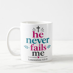 Er Lässt Mich Nie Im Stich Biblischer Ermutigungsz Kaffeetasse