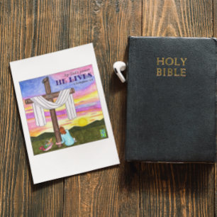 Er lebt inspirierende Postkarte