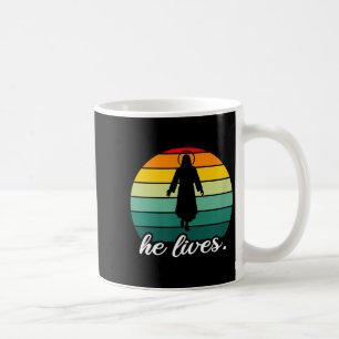 Er lebt Jesus Christus Auferstehung Schrift Design Kaffeetasse