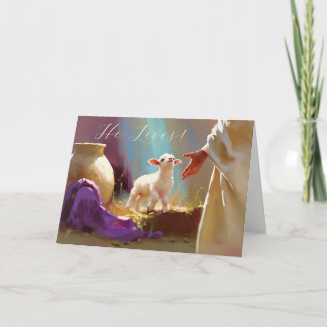 Er lebt! Osterkarte Karte (Vorderseite)