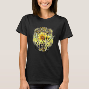Er lebt Sonnenblumen Glaube Jesus Kreuz Christlich T-Shirt