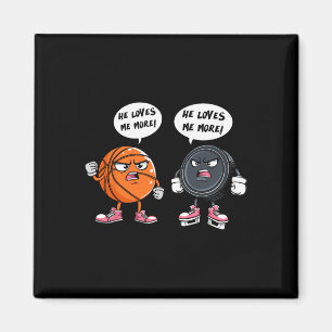 Er liebt mich mehr Sketll Hockey Spieler für Männe Magnet