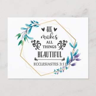 Er macht alles schön postkarte