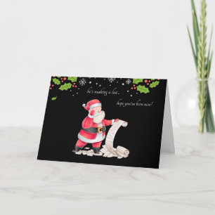 Er macht eine List Foto Holiday Card H Feiertagskarte