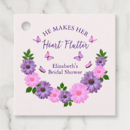 Er macht ihr Herz-Flattern-Brautparty Geschenkanhänger