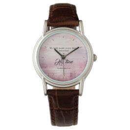 "Er machte alles schön" Wasserfarbe Sonnenuntergan Armbanduhr