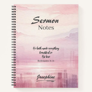 Er machte alles schöne Aquarell Sonnenuntergang Notizbuch