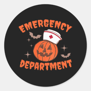 Er Nurgency Department Halloween Tanzen Runder Aufkleber