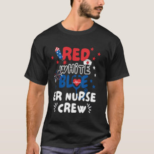 ER Nurse 4. Juli American Flag Patriotic USA S T-Shirt