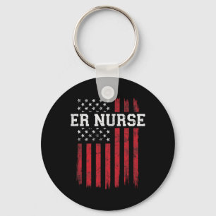 Er Nurse American Flag Usa Patriot Patriotic Nursi Schlüsselanhänger