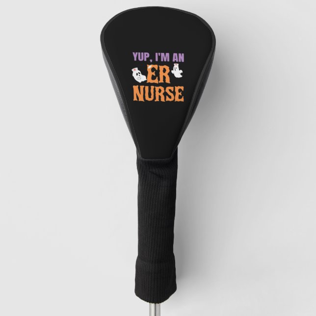 ER Nurse Boo Crew Emergency Room Nurbreak Hallowee Golf Headcover (Vorderseite)