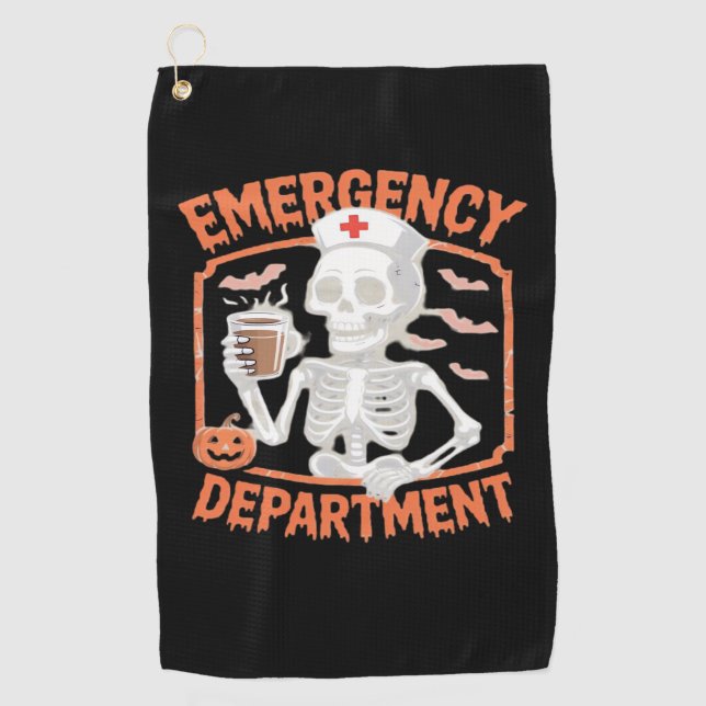 ER Nurse Boo Crew Emergency Room Nurbreak Hallowee Golfhandtuch (Vorderseite)