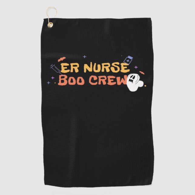 ER Nurse Boo Crew Emergency Room Nurbreak Hallowee Golfhandtuch (Vorderseite)