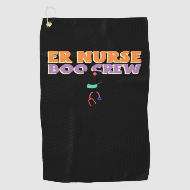 ER Nurse Boo Crew Emergency Room Nurbreak Hallowee Golfhandtuch (Vorderseite)